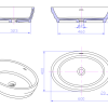 iStone Ribbed Vessel Basin 600 x 400 x 150mm Gloss White