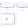 iStone Carre Basin 550mm Matte White (With Tray)