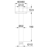 Loft Ceiling Mounted Shower Arm 150mm