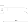 Loft Wall Mounted Bath Spout Chrome (Round Faceplate)