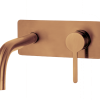 Loft Wall Mounted Basin Mixer Brushed Copper