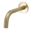 Scarab wall mount bath spout 200mm brushed gold