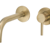 Scarab knurl wall mount basin mix brushed gold