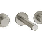 Urban wall mount basin mixer brushed stainless