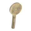 Round handpiece brushed gold 3 func but