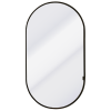 Kzoao 500mm Oval Mirror Cabinet Satin Black