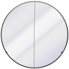 Mirror cab round 900mm x120mm Glass Shelves BLACK