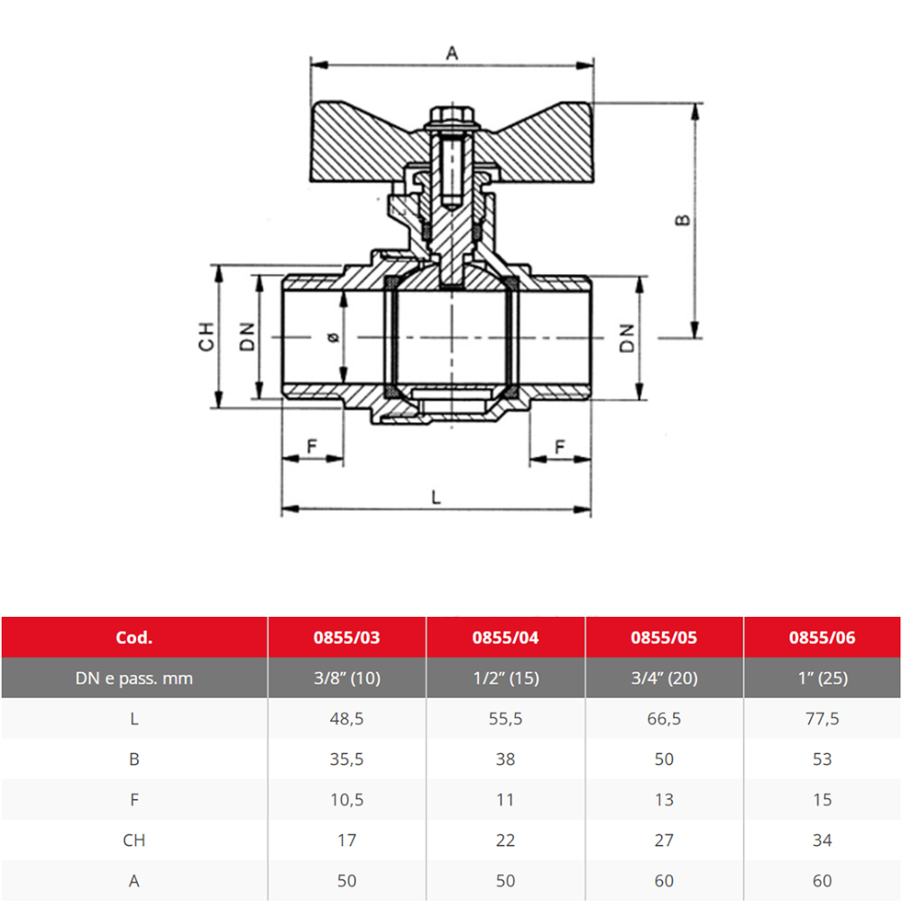 Airaga Ball Valve 15m x 15m