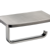 Cubic Toilet Roll Holder with Shelf Brushed Nickel