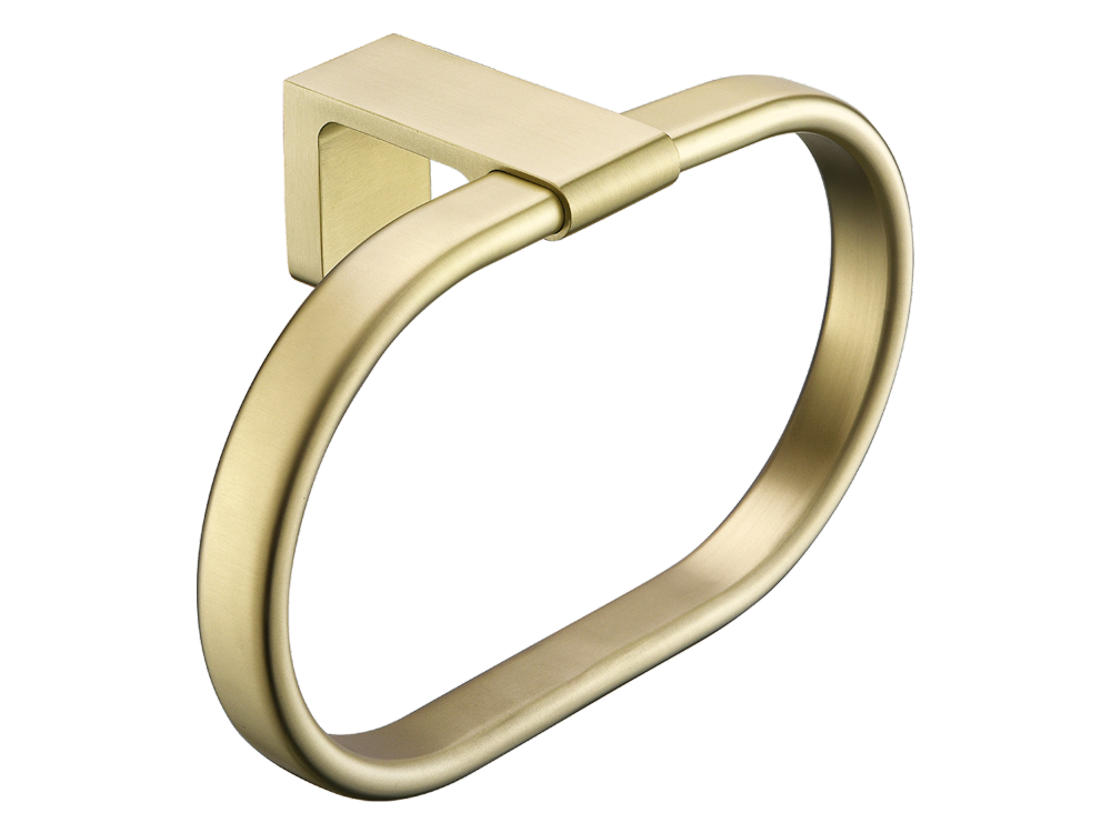 Abode Towel Ring Brushed Brass - Waterware