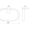Abode Towel Ring Gun Metal