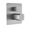 Cube Shower Divert Mixer Brushed Nickel