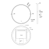 Cadre 850mm LED Mirror with Demister Brushed Stainless