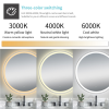 Cadre 850mm LED Mirror with Demister Brushed Stainless