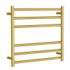 Towel rail electric round 600x650mm Brushed Gold