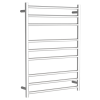 Electric Round Towel Rail 240V 900 x 650mm Brushed Stainless