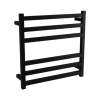 Towel rail electric square 600x650mm Satin black
