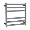 Electric Square Towel Rail 240V 600 x 650mm Brushed Stainless