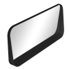 iStone 1100mm Rectangular Mirror with Shelf Matte Black