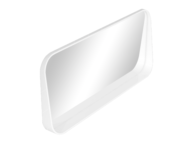 iStone 1100mm Rectangular Mirror with Shelf Gloss White Waterware