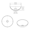 iStone Round Basin 400 x 130mm Carbon Quartz