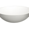 Round basin 400x130mm matt white/metalic silver
