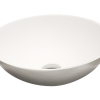 Round basin 400x130mm matt white/metalic silver