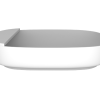 iStone Ovale Basin 550mm Gloss White (With Tray)