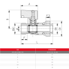 Airaga Gas Union Ball Valve 15f x 15m