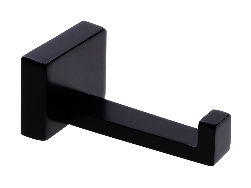 Cubic Robe Hook Satin Black - Waterware