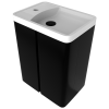 Kzoao Powder Room Vanity Satin Black