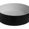 Round basin +380x110mm matt black&w