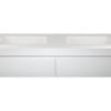 Kzoao 1600mm Honed Dual Bowl Lexus Top Matte White