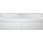 Kzoao 1600mm Honed Dual Bowl Lexus Top Matte White