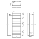 Electric Round Towel Rail 240V 1200 x 500mm Brushed Copper