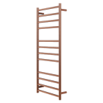 Electric Round Towel Rail 240V 1200 x 500mm Brushed Copper