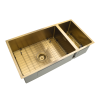 Aspen PVD 550/200mm Dual Kitchen Sink Brushed Brass