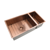 Aspen PVD 550/200mm Dual Kitchen Sink Brushed Copper