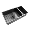 Aspen PVD 550/200mm Dual Kitchen Sink Gun Metal