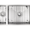Aspen PVD 550/200mm Dual Kitchen Sink Brushed Stainless