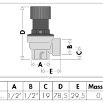 Caleffi 513 Series Safety Valve 15mm x 15mm 300kPa