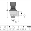 Caleffi 514 Series Safety Valve 15mm x 15mm 250kPa