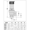 Caleffi 527 Series Safety Valve 25mm x 32mm 100kPa