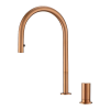 Doppia Bench Extractable Kitchen Mixer Brushed Copper