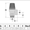 Caleffi 312 Series Safety Valve 15mm x 15mm 300kPa