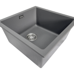 Aura Granite 400mm Single Kitchen Sink Charcoal