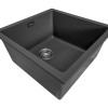 Aura Granite 400mm Single Kitchen Sink Matte Black