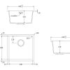 Aura Granite 400mm Single Kitchen Sink Matte Black