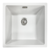 Aura Granite 400mm Single Kitchen Sink Matte White