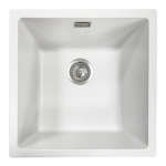 Aura Granite 400mm Single Kitchen Sink Matte White